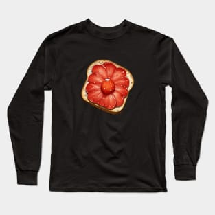 Strawberry Toast Kawaii Yummy Strawberries Sandwich Vintage Retro Bread Loaf Long Sleeve T-Shirt